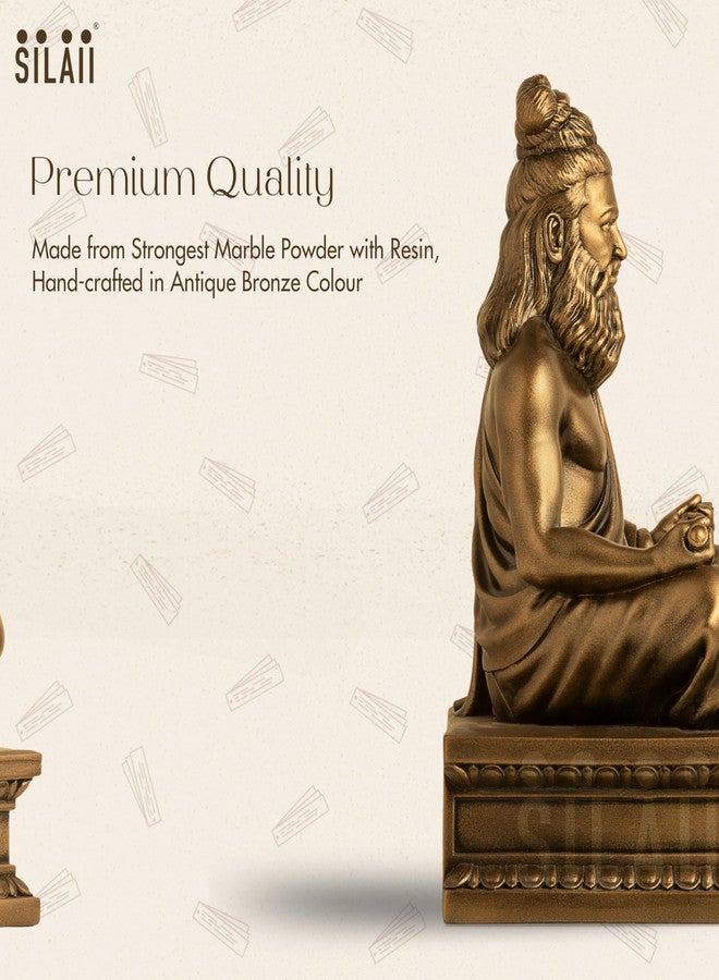 SILAII Thiruvalluvar Sculpture - 6 Inch, Antique Bronze Colour - Image 5
